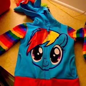 Rainbow dash jacket with wings size 5/6 girls